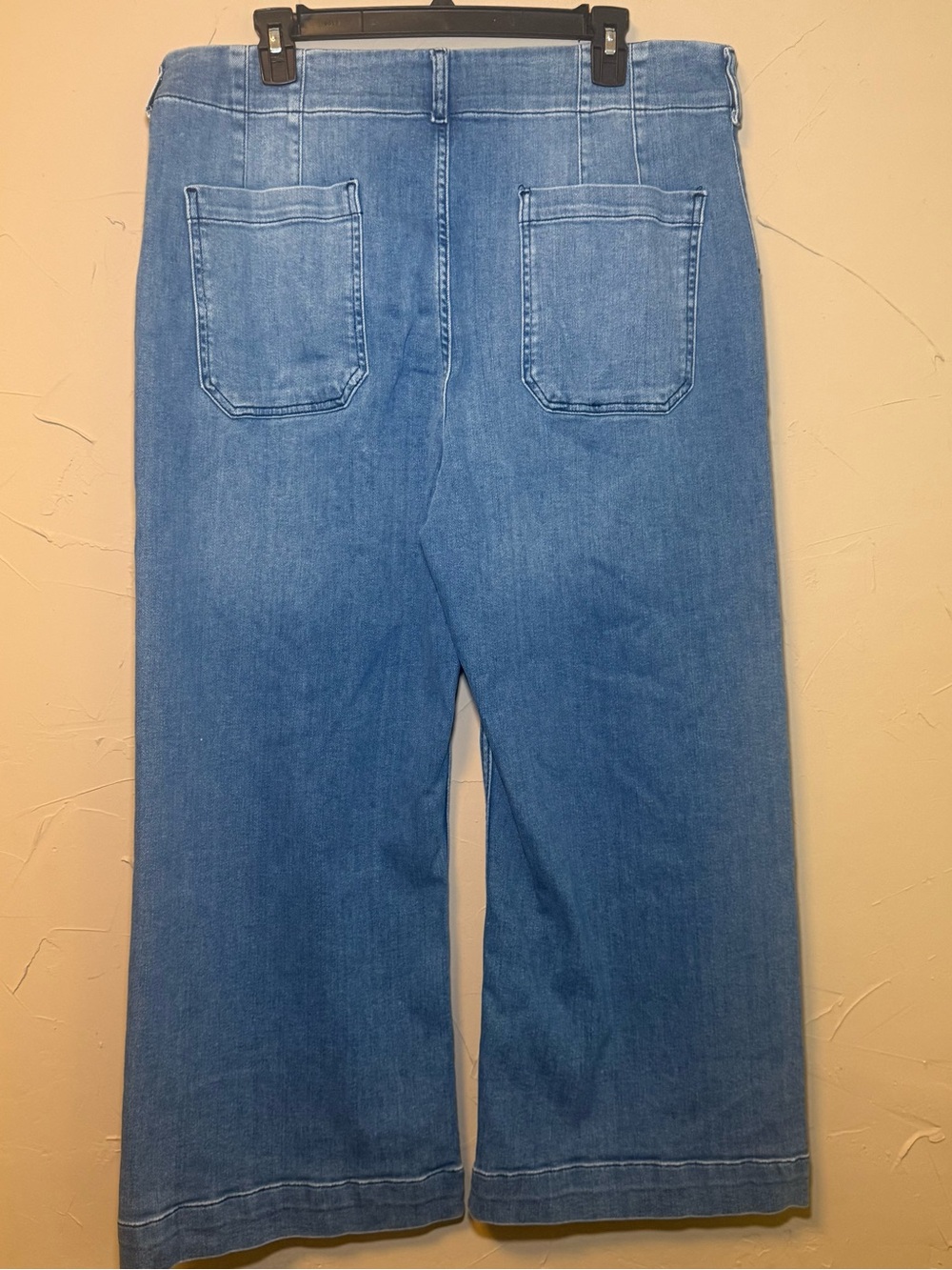 Anthropologie Maeve Colette Cropped Wide Leg Denim Size 34 Minimalist Chic - Picture 5 of 13